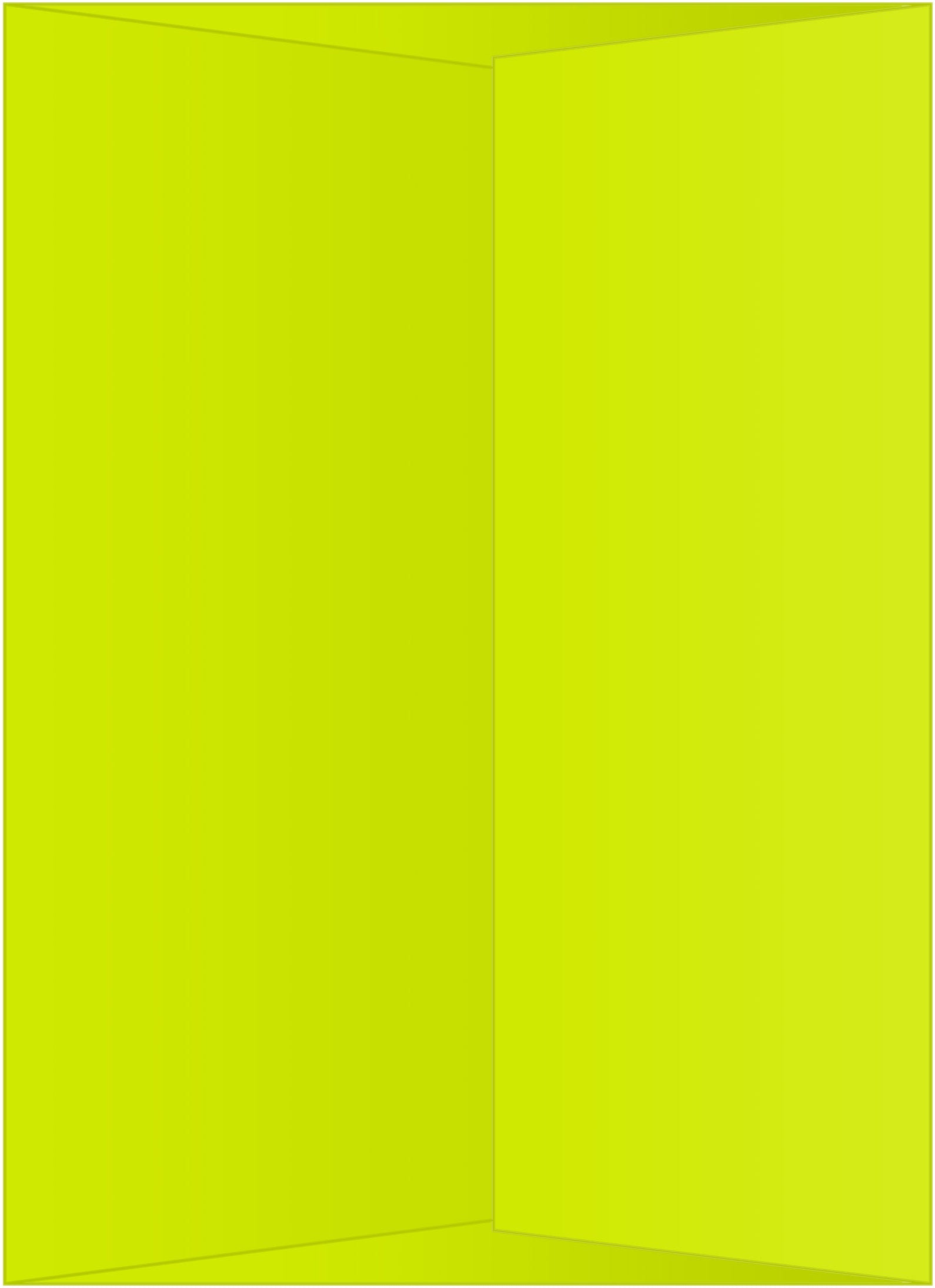 Lime green envelope with a matching interior