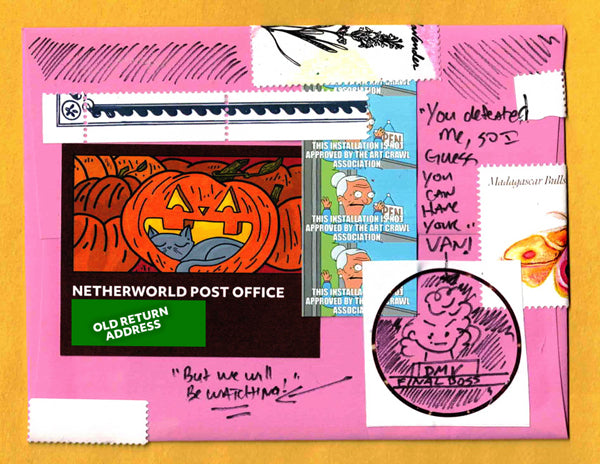 Making mail with collage and scraps
